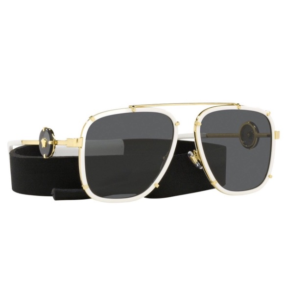 Versace Accessories New Versace Ve2233 47187 Chain Sunglasses Versace Ve 2233 White Poshmark